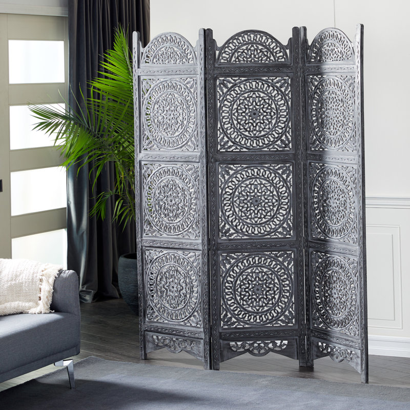 Carsten 60'' W x 72'' H 3 - Panel Folding Room Divider