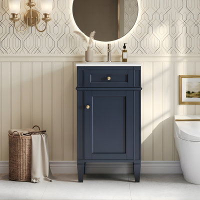 Meuble-lavabo 18 po avec lavabo en céramique