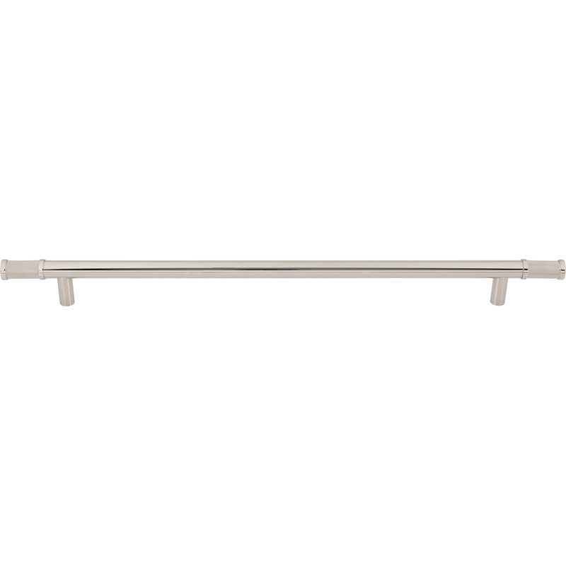Burnham 18" Center To Center Bar Pull, Polished Nickel, 18" Center To Center