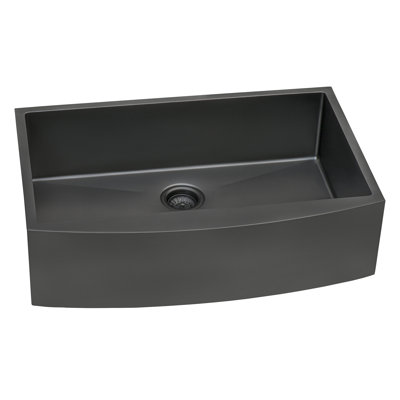 Terraza 33" L x 22" W Farmhouse Kitchen Sink with Sink Grid