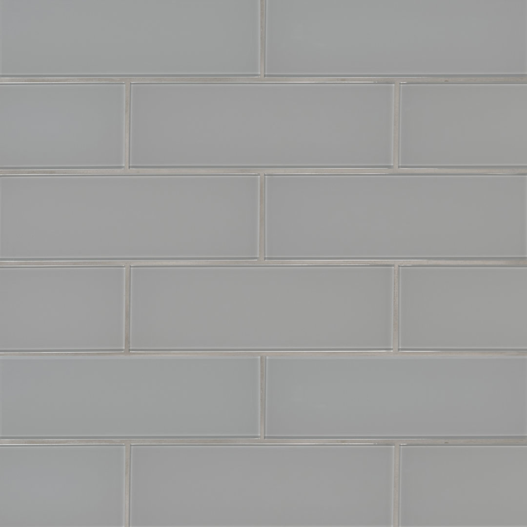 Subway 4 in. x 12 in. Glossy Glass Mosaic Wall Tile Ackland 