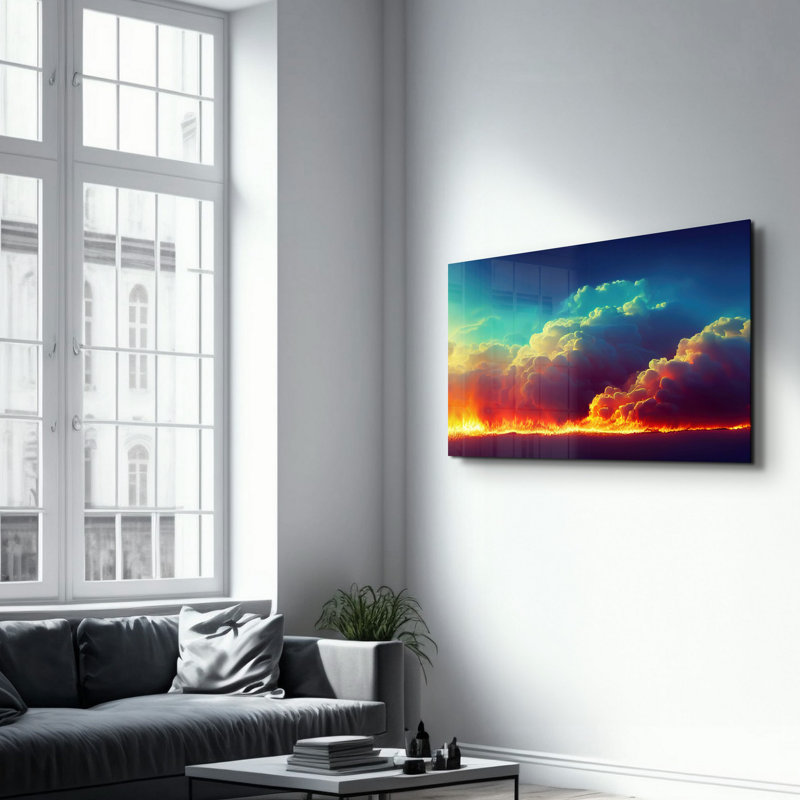 Peinture décorative en verre trempé