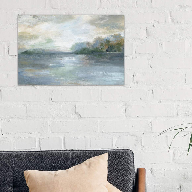 Blue Ethereal by Nan - Wrapped Canvas Painting, 66.04 cm H x 45.72 cm W x 3.175 cm D