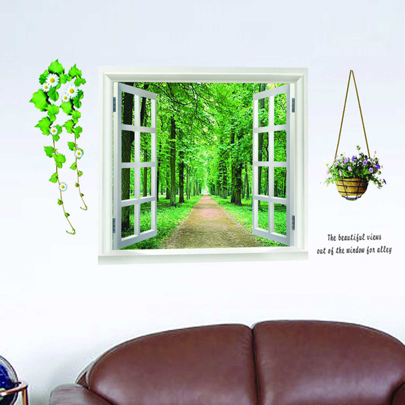 Décalcomanie murale fleur 3d view