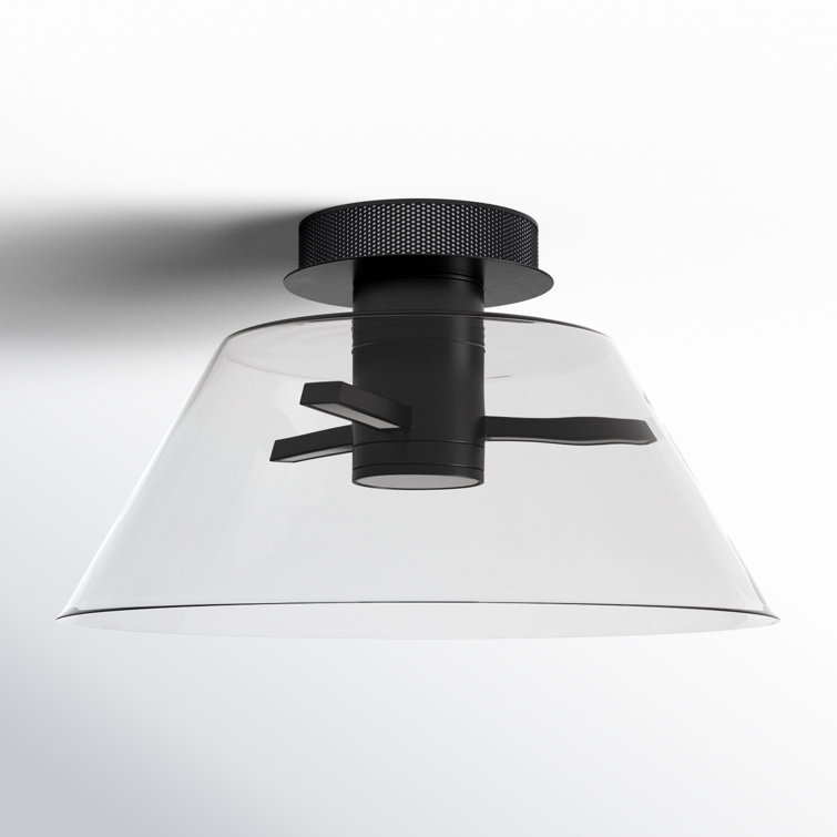 Hales - 17 Inch LED Semi Flush with Clear Glass