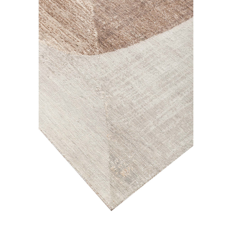 Hand Knotted Abstract Area Rug in Ivory/Blush, Rectangle 9' x 12'