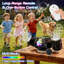 cossy Bubble Machine, 360° Automatic Rotation Bubble Machine for Kids, Rechargeable Bubble Maker with Remote Control, RGB Lights & 20000+ Bubbles/Min, Suitable for Outdoor, Parties, Weddings, Grey-124652147