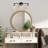 3-Light matte black dimmable glass industrial iron mirror headlight