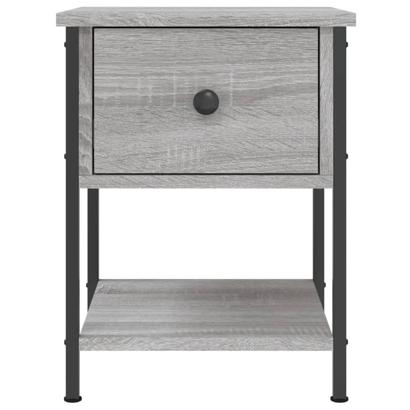 Lympsham 34cm W Iron Bedside Table, Grey Sonoma