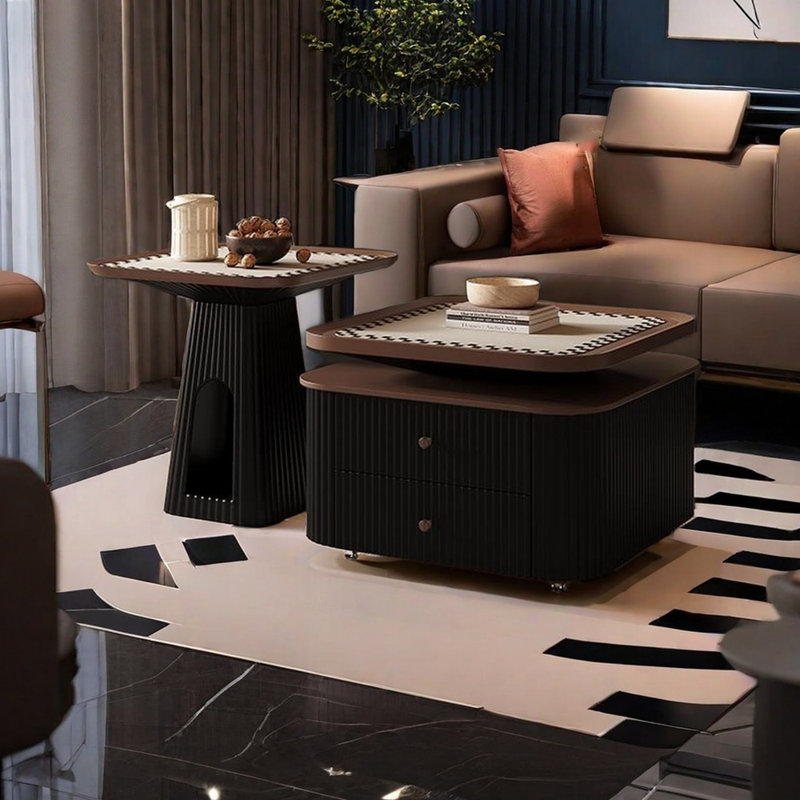 Ensemble de tables basses mobiles de style minimaliste