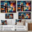 «Colorful Brooklyn Bridge - City», reproduction sur toile encadrée-1770928283-1770928286