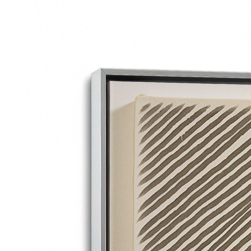 Modern Linear Illusion IV Rolled Canvas Print, Polished Chrome Floater Framed, 16.75" H x 16.75" W x 1.75" D