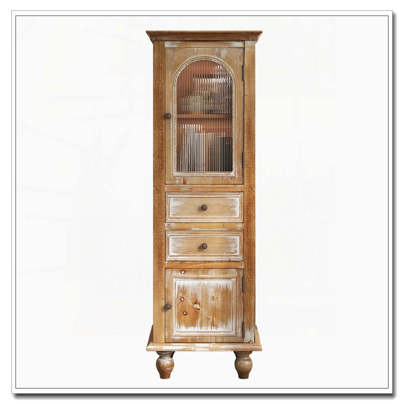 Armoire de rangement Farmhouse, Blanc ancien