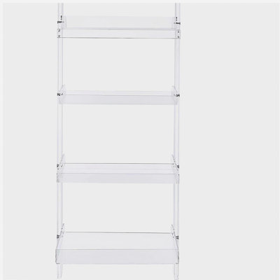 Transparent acrylic trapezoidal bookshelf