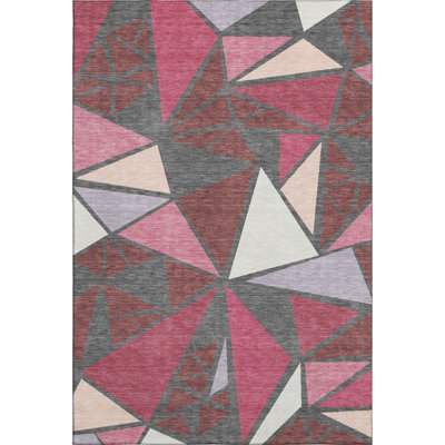 Premium Machine Washable Ketterer AMF1039 Geometric Rug