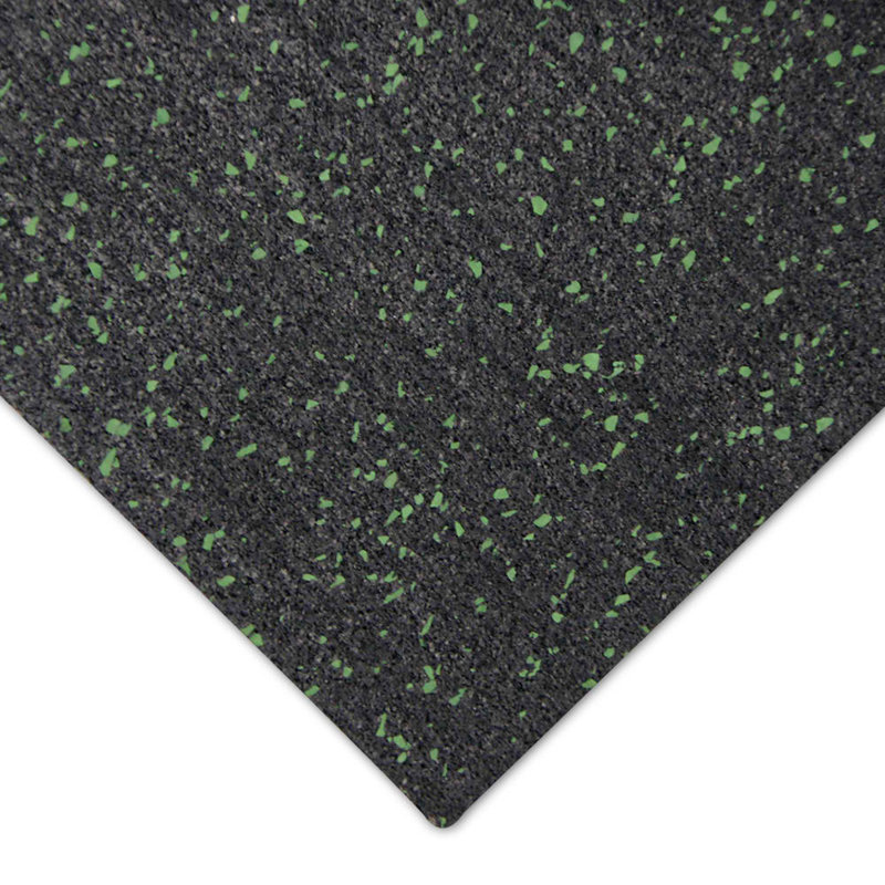 Rouleau de caoutchouc recyclé écorce d'éléphant, L 168 po x l 48 po, Pois verts