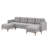 110" L-Shape Convertible Sectional Sofa Couch With Movable Ottoman, Convenient Storage Pockets, Velvet Upholstery Sofa-1248554585