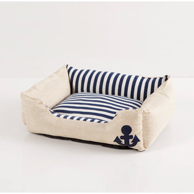 Sascha Striped Orthopedic Polyester Pet Bed