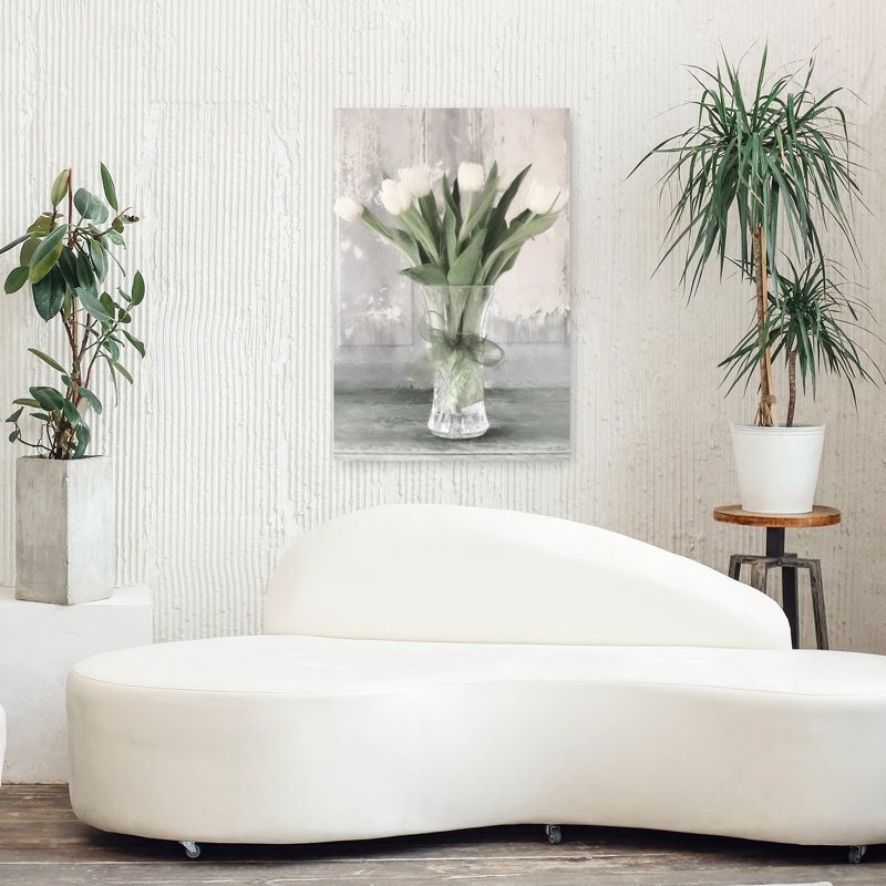 Brighten My Day, tulipe contemporaine, art floral printanier, H 36 po x l 24 po