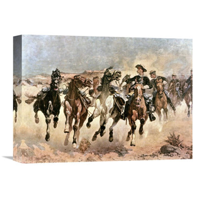 " Dismounted: The 4th Troopers Moving " by Frederic Remington