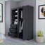 Armoires avec rangement, 2 portes, 3 tiroirs, 4 tablettes | Noir | Bois d'ingénierie-1919174946