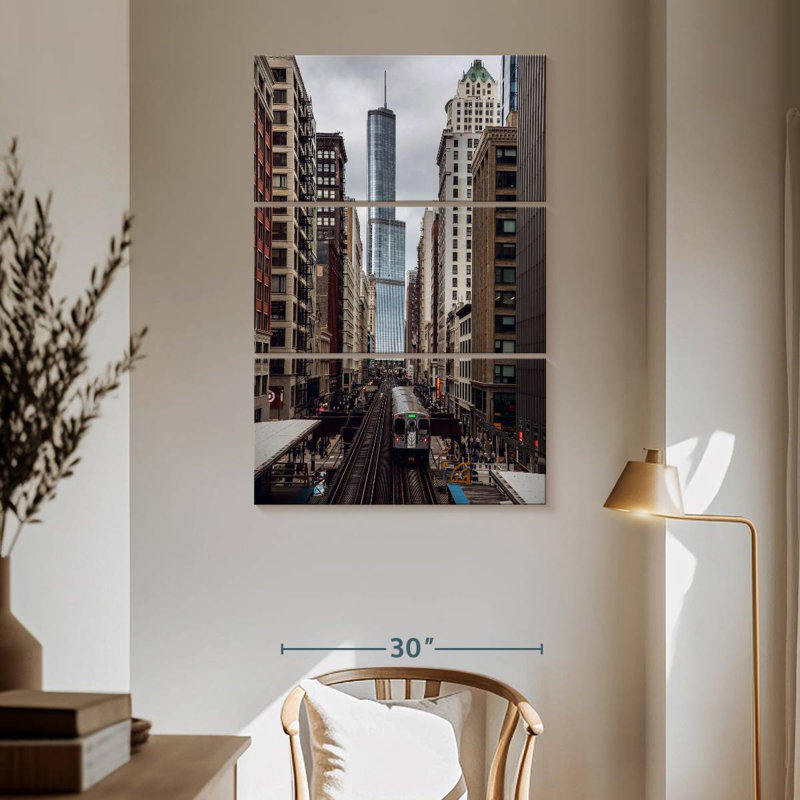 Nicci Chicago Train Ride, 65" H x 42" W