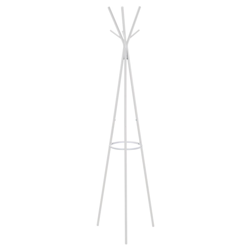 Surbit Iron Freestanding Coat Rack, White