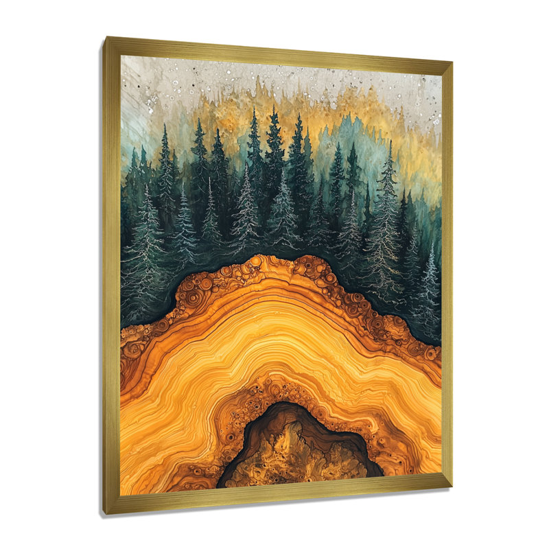 Gerfred - Landscapes Wall Art, H 32 po x l 16 po, Picture Framed, Doré