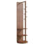 Miroir pleine grandeur en bois massif et en caoutchouc, noyer 65,7 x 17,7 po, avec chambre / salon en verre de 13,7 po de largeur, accessoire économiseur d'espace noyer 65,7 x 17,7 po, fait de verre, ornement