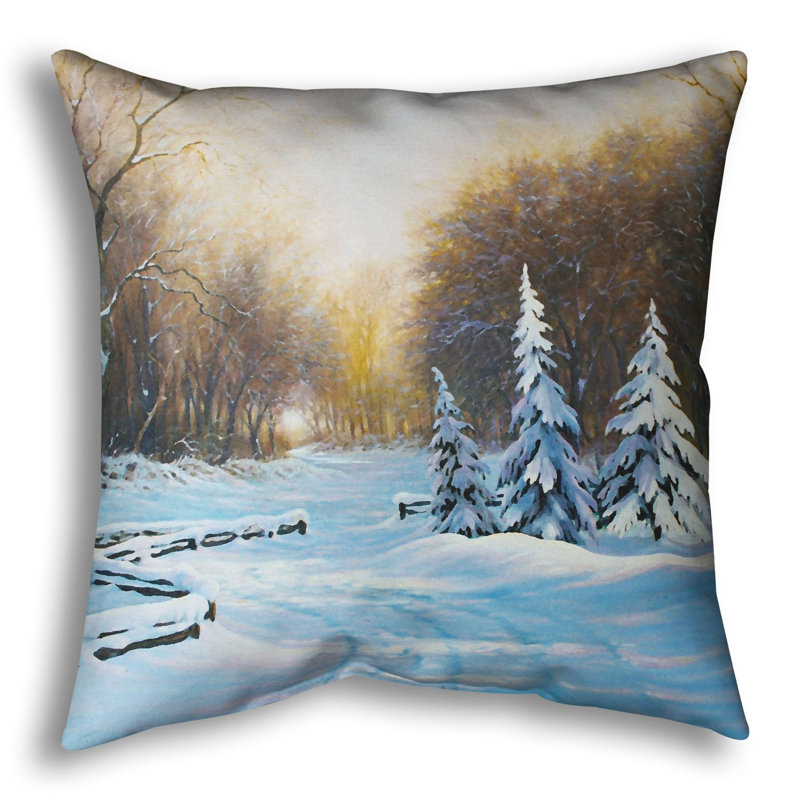 Throw Pillow, Winter Twilight by Charles White, Square 26"