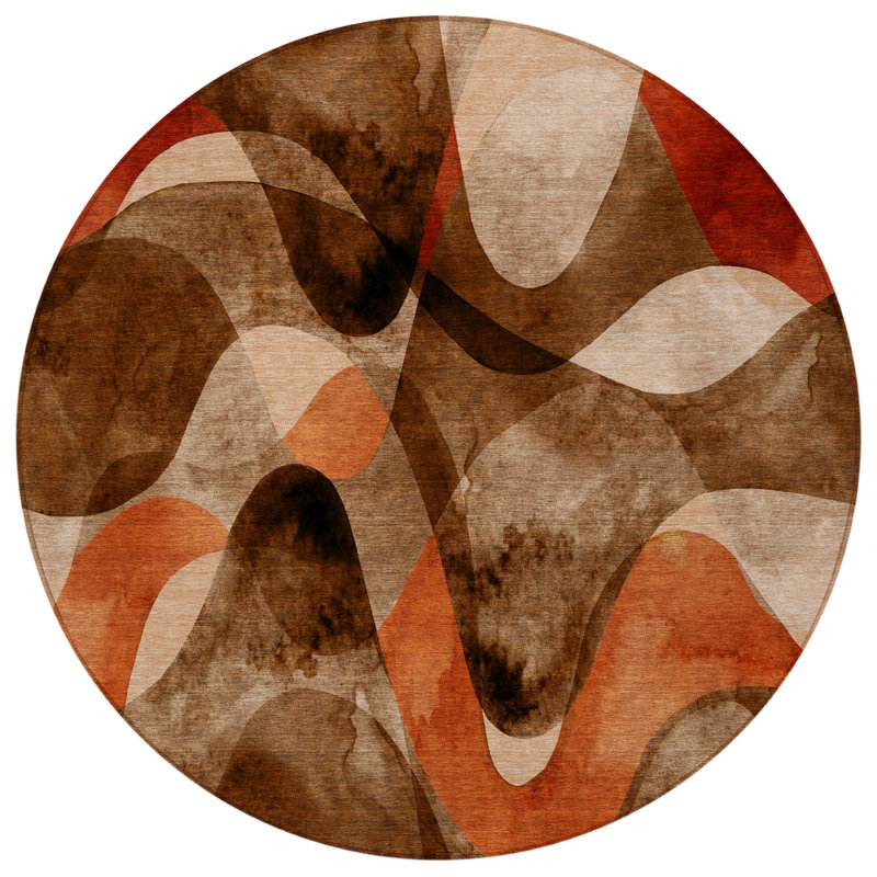 Tapis d'intérieur rond 8 po