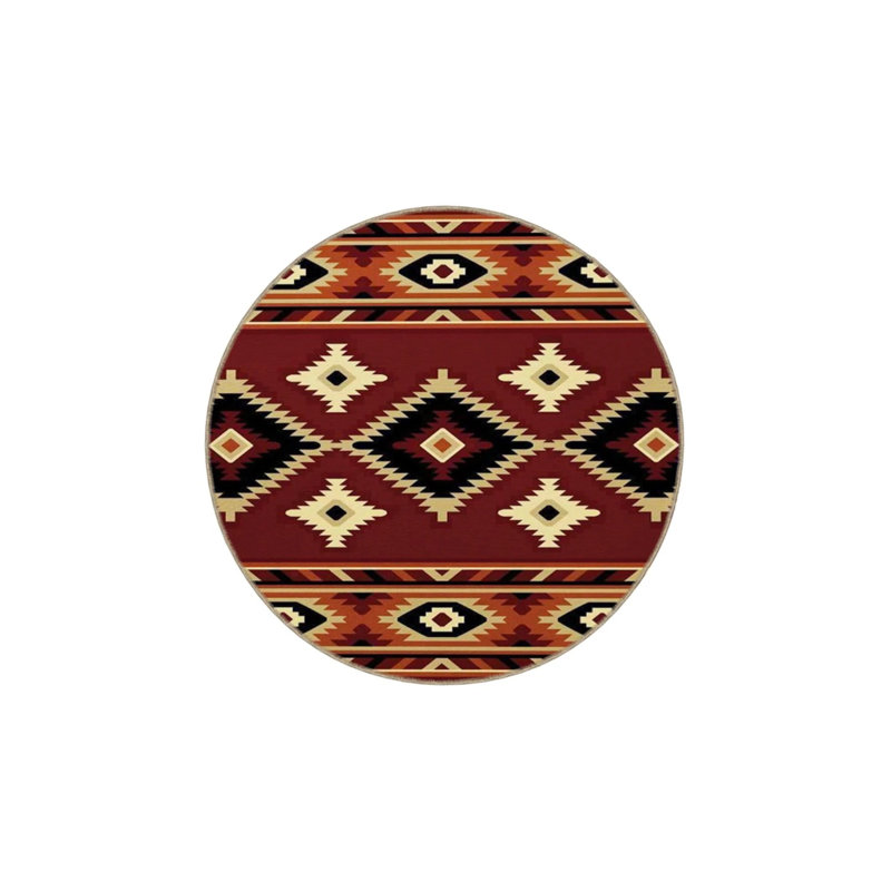 Diamond Flower Geometric Decorative And Woven Base Washable Carpet, Rectangle 2'4" x 4'