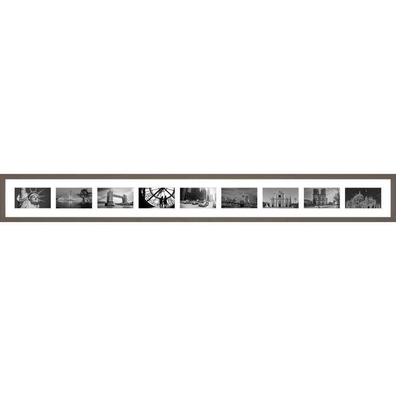 Kyzar Wood Picture Frame with Mat, 7 x 10 cm, Titanium