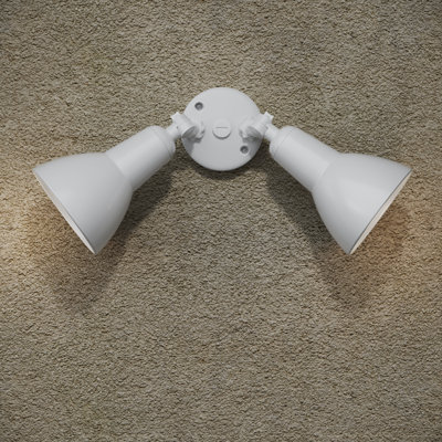 Projecteur extérieur de sécurité câblé à 2 têtes
