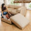 Canapé 2 places Camel Chenille avec rangement, dossier cylindrique, design moderne et ergonomique discret, montage rapide et facile, tissu de qualité, espace de rangement, soutien optimal, schéma de montage simple