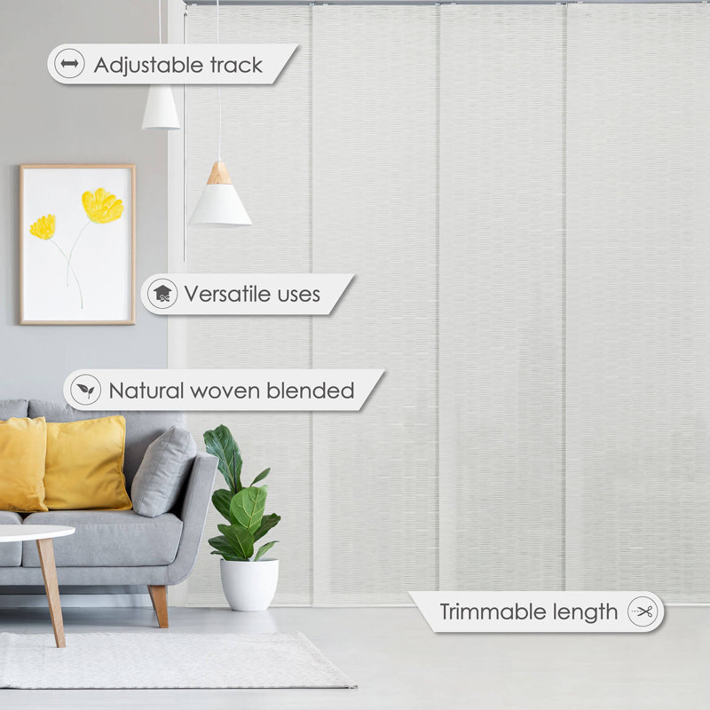 Semi Sheer Vertical Blind, White