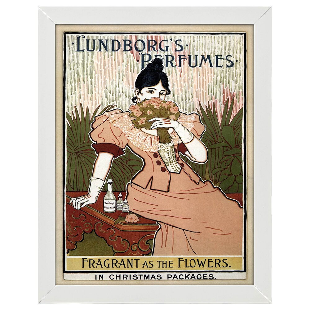 Leinwandbild Vintage Advertising Poster Lundborg's Perfumes