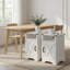 Ensemble de 2 tables de chevet avec station de charge et rangement-129198699