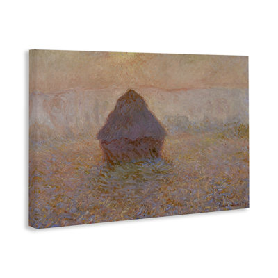 Classical Monet Grainstack Canvas Wall Art by one1000paintings