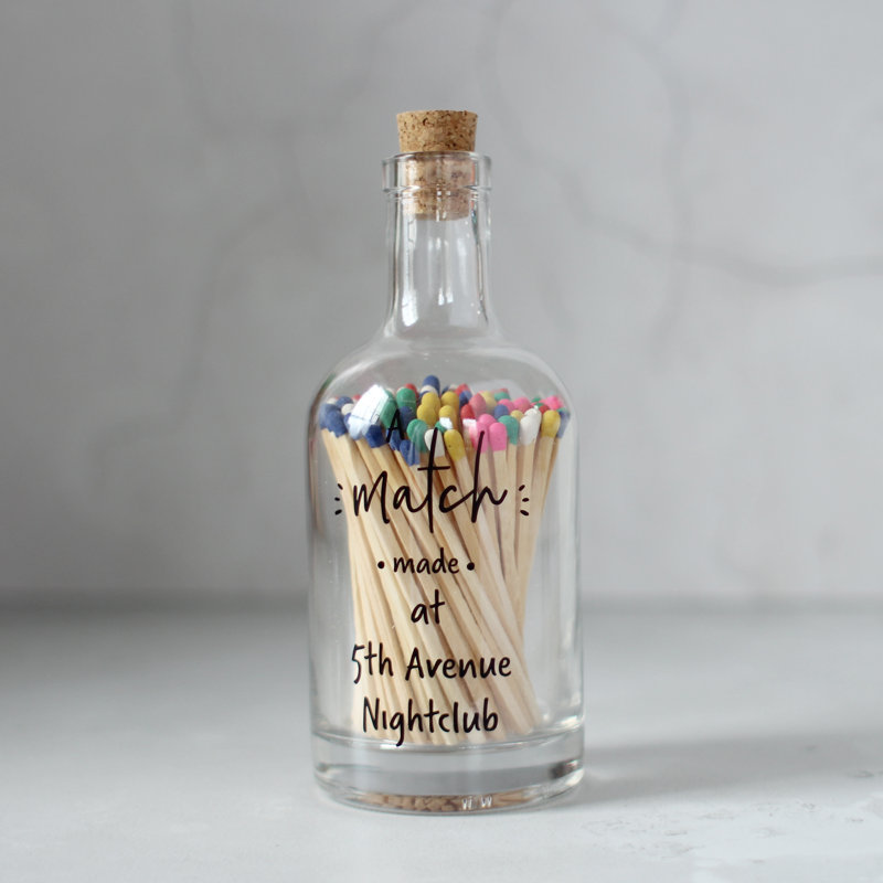 Joynae Personalised Bottle Of Matches, Match Made, Yes