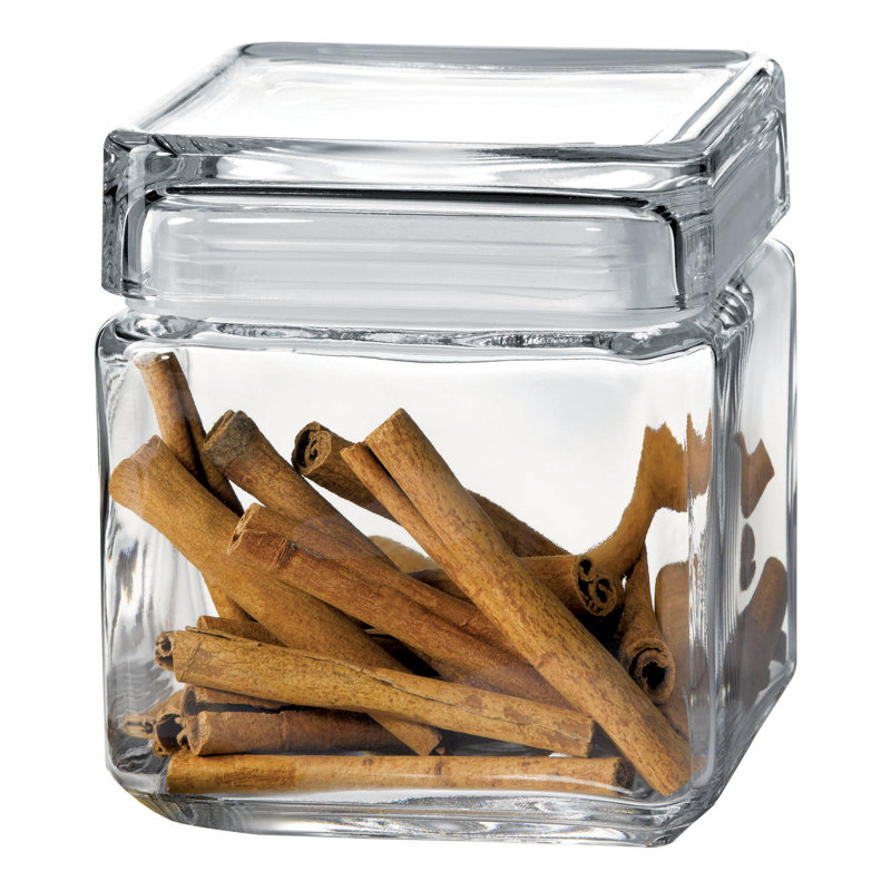 Glass Jar - Set of 2, 12.5m H x 11cm W x 11cm D
