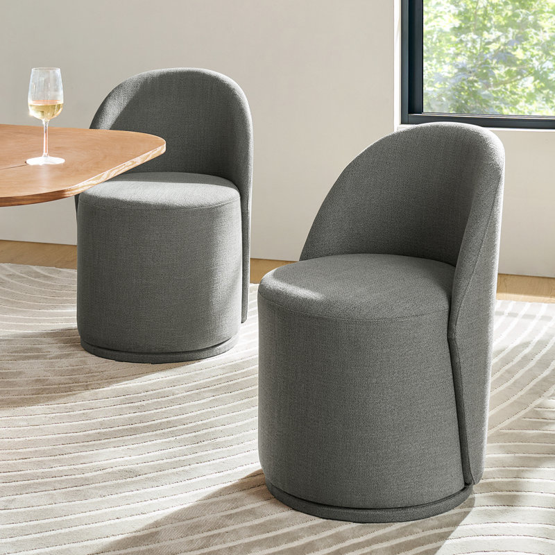 Ensemble de chaises pivotantes Clester, Gris anthracite, 2