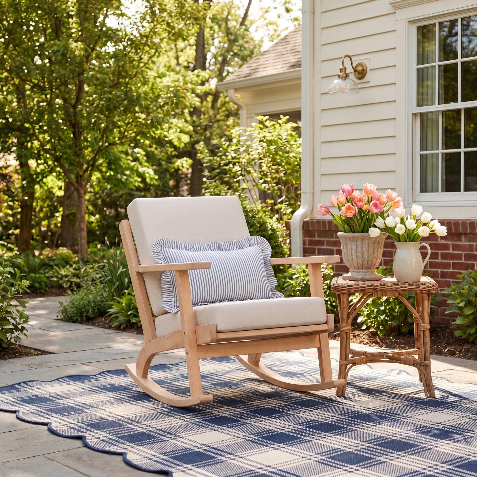 Mari Eucalyptus Patio Rocking Chair