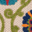 Tapis intérieur / extérieur à motif floral ivoire / bleu / vert Eaglin-217884860