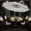 Prater 3m Cream Cantilever Parasol with Lights