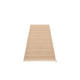 Belle Striped Area Rug in Brown/Pink