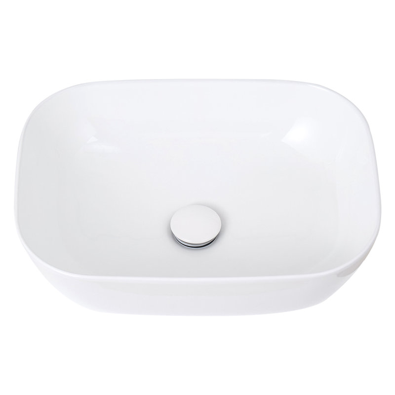 Belfry Bathroom 460mm L x 320mm W Chrome Ceramic Oval Sink