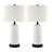 Ginder 23" Ceramics Table Lamp Set with Touch Control, USB Ports