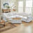 Cloud Modular Sectional Sofa Upholstered Deep Seat Couches With A Movable Ottomon That Can Be Used On Both Sides-86790946