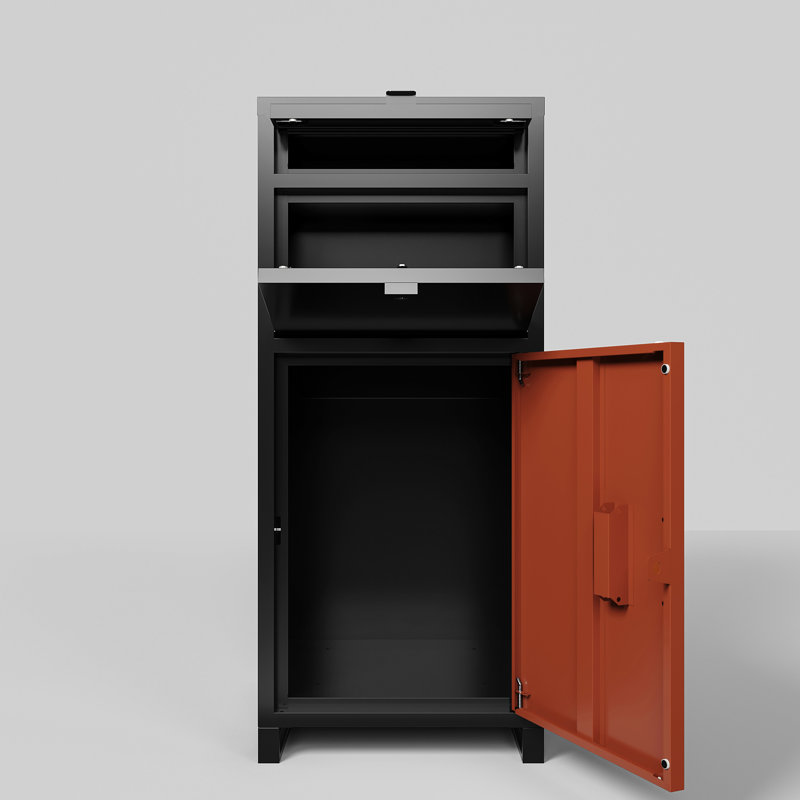Armoire à colis d'extérieur - Coffre-fort en acier avec compartiment de rangement